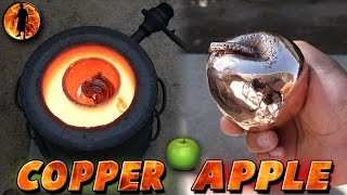 &quot; No Music &quot; Casting A Solid 5 Pound Copper Apple From Start to Finish