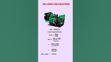DG Load Calculation #circuitbasics #electric
