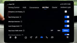 MG M6 EV – How to Enable or Disable Blind Spot Detection