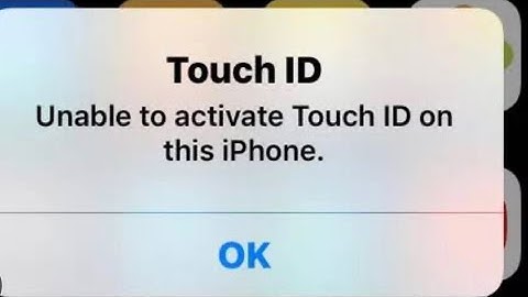 unable to activate touch id on this iPhone error on iPhone / iPad finger print not working on iPhone