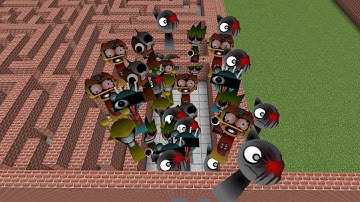Too much Incredibox Sprunki Phase Mod 3 in Maze Minecraft PE