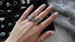 my ring collection // silver, moonstone, vintage etc. //2016