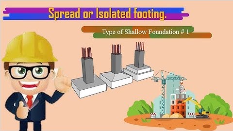 Type of shallow foundation  #1, isolated footing