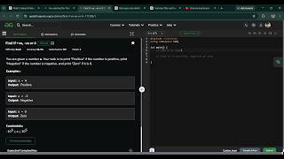 Find if +ve, -ve or 0 | GeeksforGeeks C++ Solution | Beginner Friendly