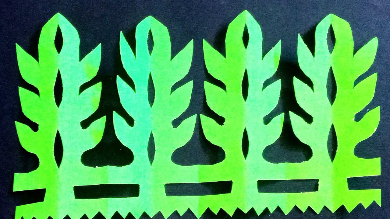 😍How to make Very Easy Paper Leaf 🌿🌿 cutting tutorial 