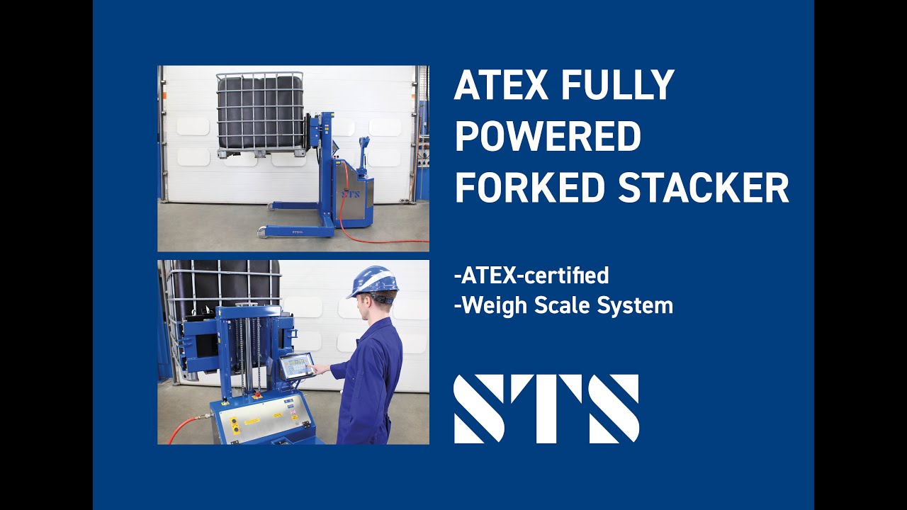 ATEX Fully Powered Forked Stacker W Weigh Scale System (STP12-FAC01 HDLC-SP-Ex)