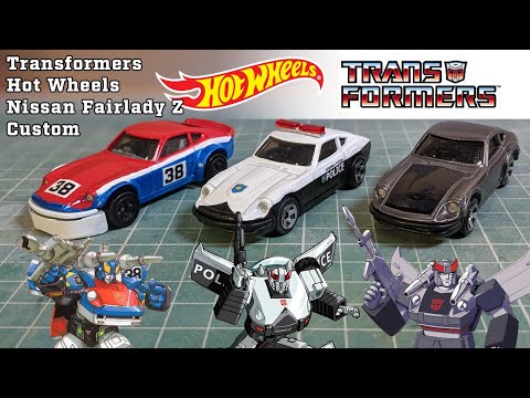 Hot Wheels トランスフォーマー 3点セット Transformers Hot Wheels Nissan 240 Fairlady Z Custom 3 ways