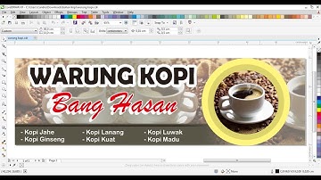 Tutorial Coreldraw Desain Banner Warung Kopi hanya 5 menit