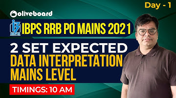 IBPS RRB PO Mains 2021| 2 Set Expected Data Interpretation Mains Level | By Lokesh Sir #01