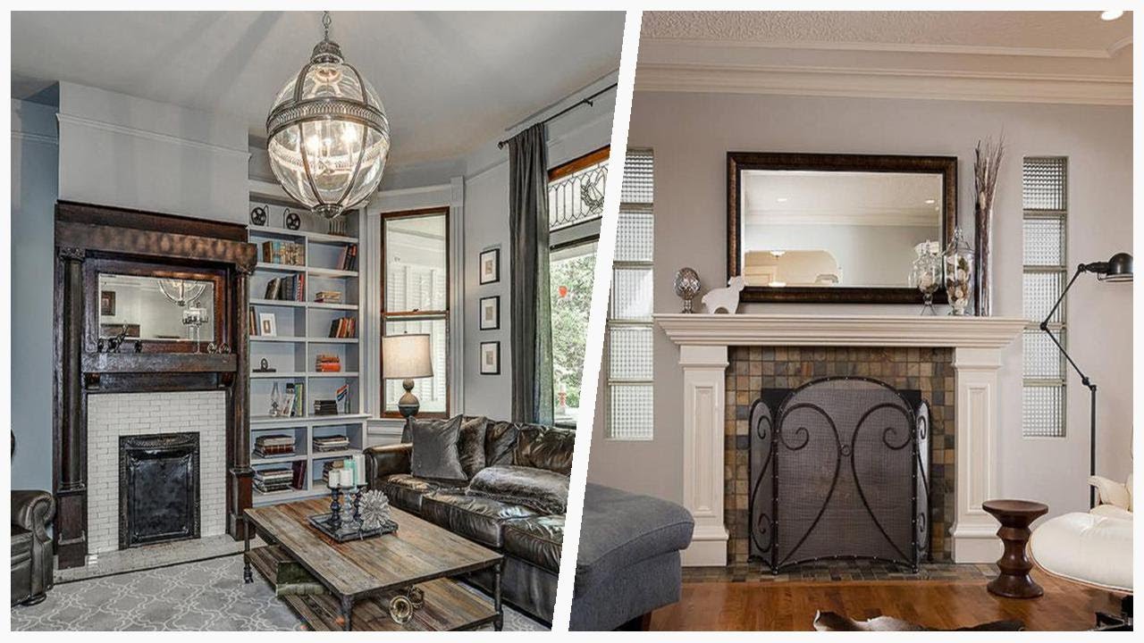 75 Living Room Library With A Tile Fireplace Design Ideas You'll Love 🔴