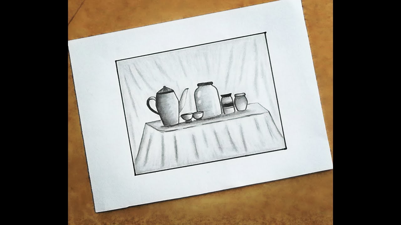 Easy Pencil Shading For Beginners Still Life Drawing For