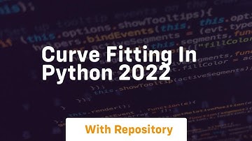 Curve fitting in python 2022