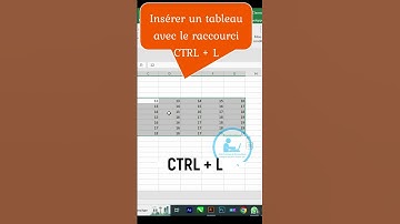 Insérer un tableau avec le raccourci CTRL + L #excel_darija
