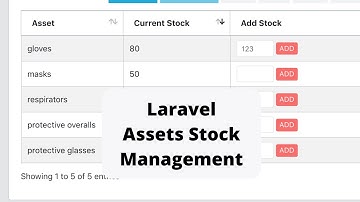 Laravel Demo: Hospital Assets Stock Management