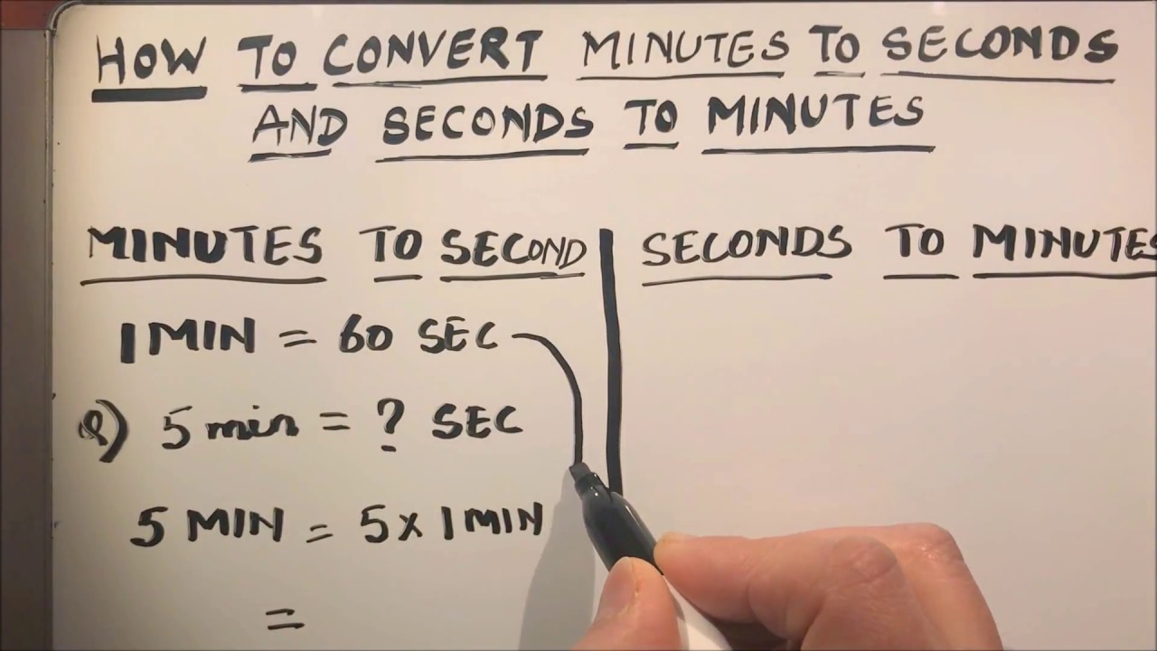 HOW TO CONVERT MINUTES TO SECONDS AND SECONDS TO MINUTES