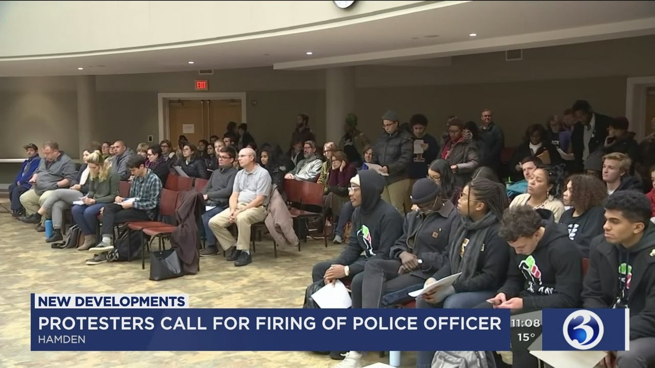 Video: Hamden Police Commission holds first meeting since officer's arrest