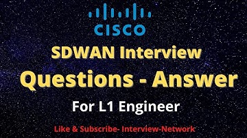 Cisco Viptela SDWAN Interview Questions answer  #youtubeindia #Youtube #sdwan #cisco