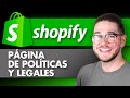 Tutorial de Configuración de Páginas Legales y de Políticas en Shopify para Impresión Bajo Demanda