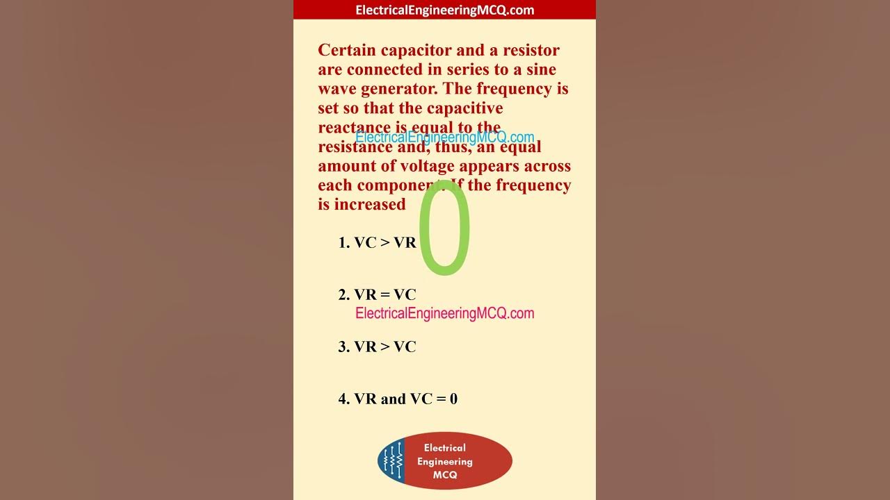 Certain capacitor and a resistor are connected in series to a sine wave