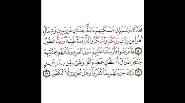 سورة سبأ 7 القسم السابع تكرار كيفي من .. لقد كان لسبأ في مسكنهم آية .. إلى .. إلا الكفور
