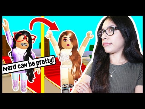 Turning The Nerd Into The Prettiest Girl In School Roblox Runway Rumble Youtube - roblox nerd hair