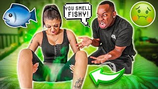 SMELLING LIKE FISH PRANK TO SEE MY HUSBAND'S REACTION!!