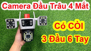 Camera Yoosee 4 Mắt ĐẦU TRÂU - Camera ĐẦU TRÂU 3 ĐẦU 6 TAY Xoay Toàn Cảnh 360 Độ Không Có Góc Chết