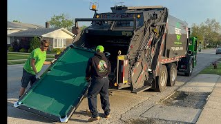 Brand New SBC Battle Leach Rear Loader Garbage Truck Packing a Pool Table + Bulk