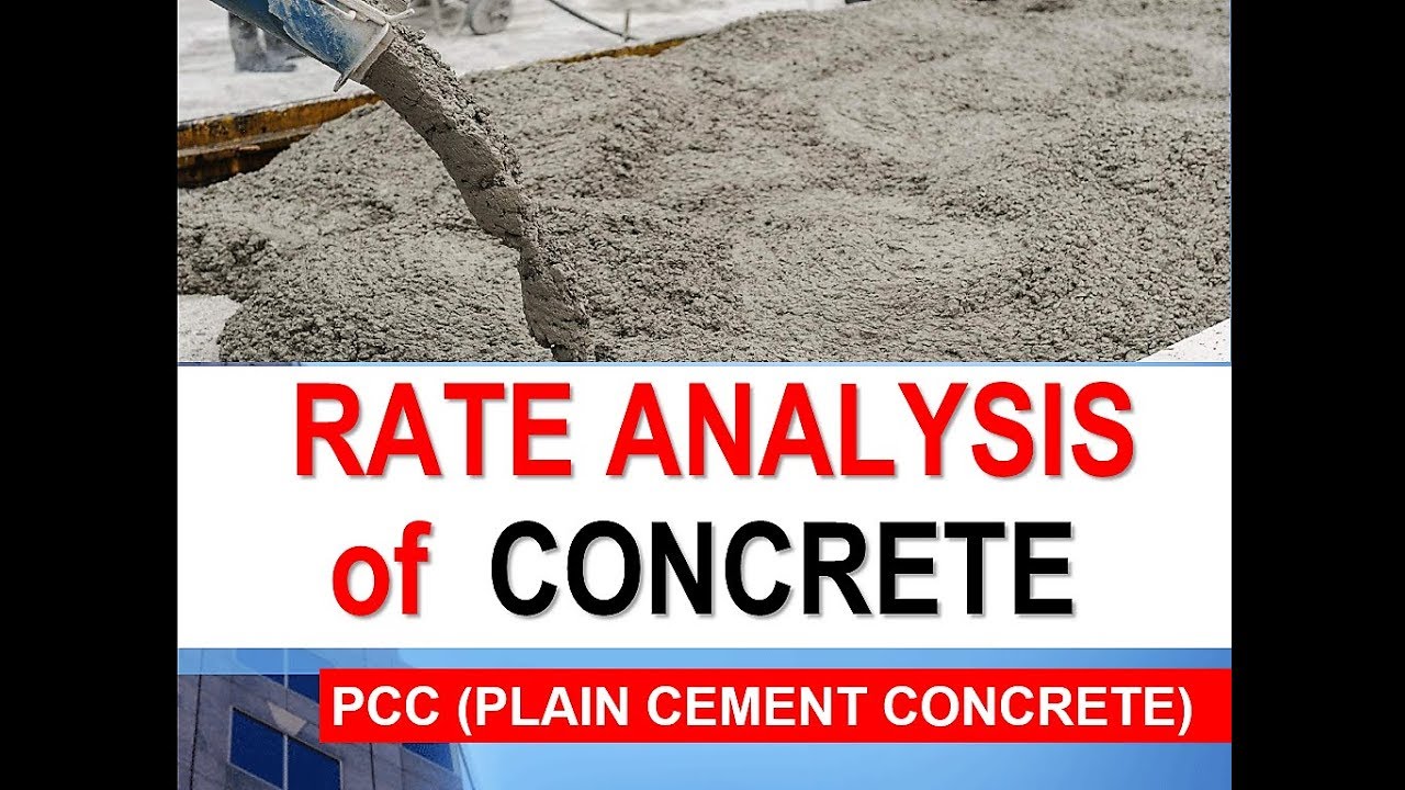 Rate Analysis of concrete (PCC) by We Civil Engineers