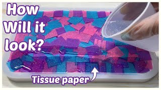 Putting TISSUE PAPER in Epoxy RESIN | Experimenting Putting Things in Epoxy Resin | #resincrafts