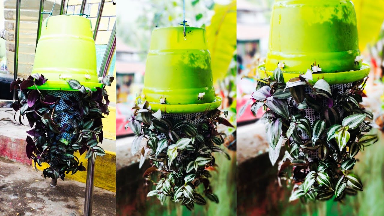 make an upside down flower pot Ulta latkaya huaa flower pot kaise