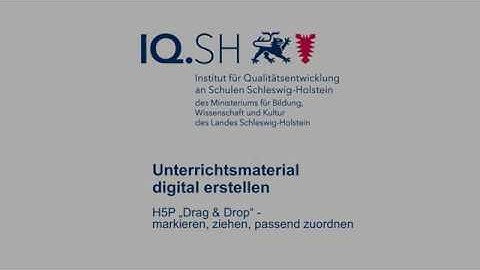 Tutorial: Unterrichtsmaterial digital erstellen mit H5P - "Drag and Drop"