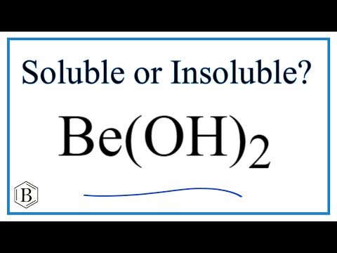 Wideo: Dlaczego BeF2 jest rozpuszczalny w wodzie?