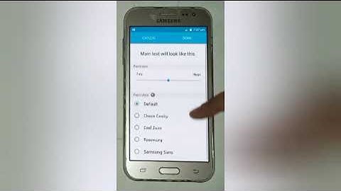 how to increase font size in samsung j2, Increase font size setting