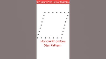 C Program Print Hollow Rhombus Star Pattern #shorts