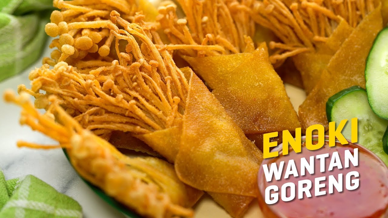 Resepi Wantan Cendawan Enoki  Enoki Mushroom Wonton  SAYS Seismik