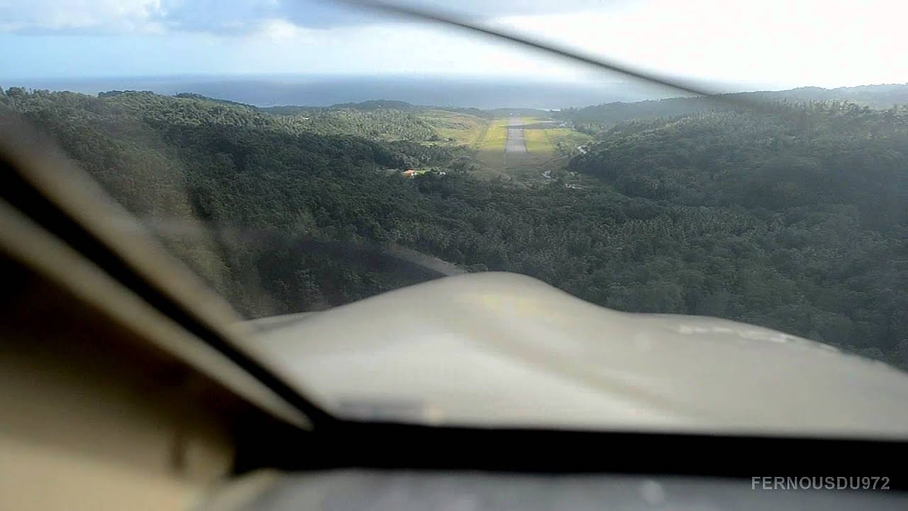 AMAZING Landing at Dominica Melville Hall airport Piper PA28 YouTube