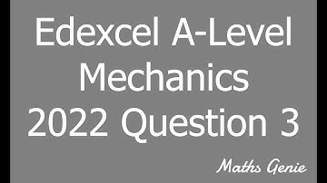 A Level Mechanics 2022 Question 3