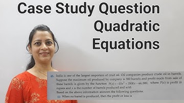 Class 10th Maths Case Study Question 3 From RD Sharma Quadratic Equations by Shilpa Chaudhary