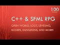 C++ &amp; SFML | Open World RPG [ 100 ] | General fixes &amp; level in the gui.