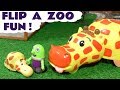 Flip A Zoo Animals Magic toy story with a Dinosaur and Funlings