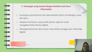 Resume Reflektif Bimtek Guru Informatika, Modul 3 LITERASI DIGITAL