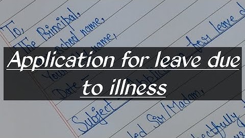 Write an application to the principal for leave due to illness||Formal letter||@writingclasses1