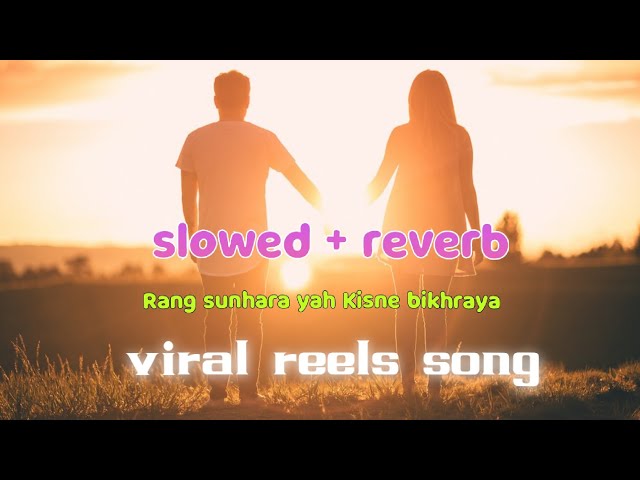 rang sunhara yah kisne bikhraya | rang sunhara yah kisne bikhraya slow slowed reverb | reels song class=