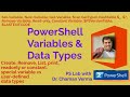 PowerShell Variables and data types