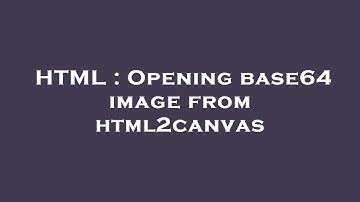 HTML : Opening base64 image from html2canvas