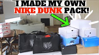 SNEAKER HAUL! I MADE MY OWN NIKE DUNK PACK!