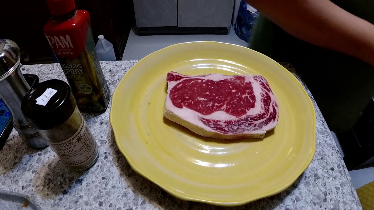Frozen Rib Eye Steak in Air Fryer - YouTube