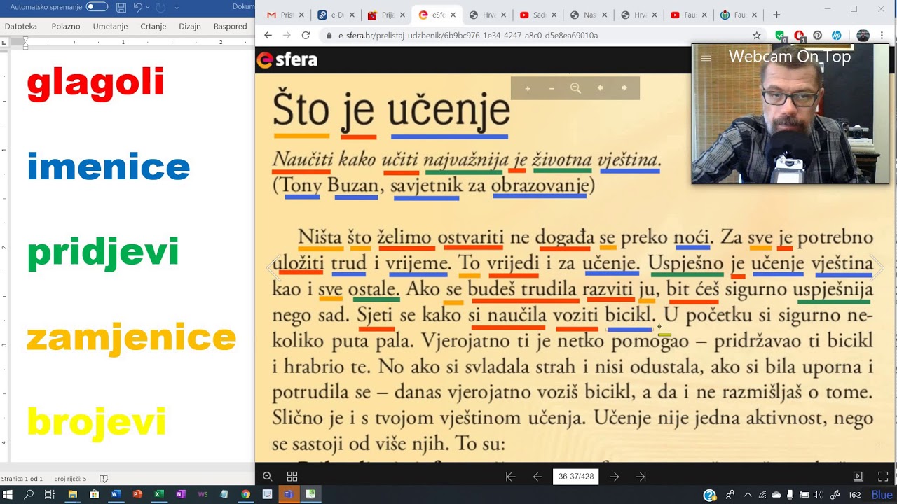5. razred - Promjenjive riječi - ponavljanje: rad na tekstu