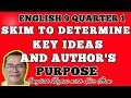 English 9 MELC Quarter 1 Week 3 Module 1 Skim to Determine Key Ideas and Author's Purpose